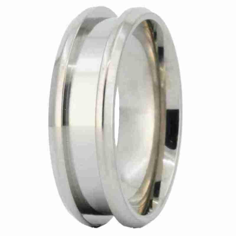 Oubaka 18pcs Stainless Steel Rings Core Blank for Jewelry  Making,7/8/9/10/11/12 Ring Core Blanks 8mm Wide Round Grooved Inlay Ring  Grooved Finger Ring