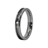 4mm Tungsten Ring Core Blank Inlay Channel Comfort Fit