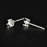 Earring 4-Prong Basket Setting - Round - 4mm