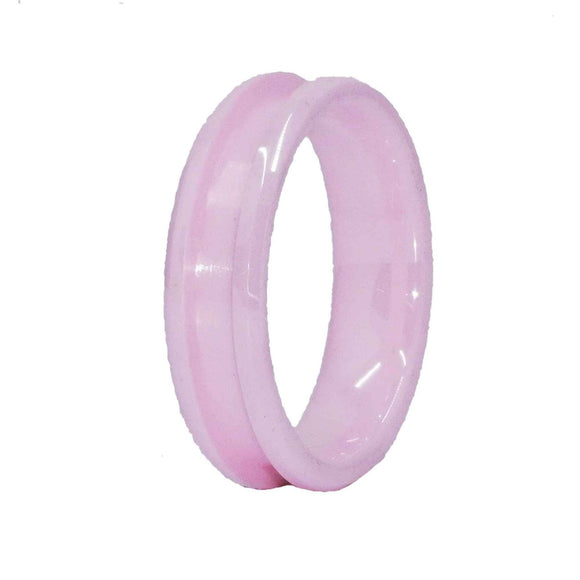 6mm Pink Zirconia Ceramic Ring Core Blank Channel for Inlay