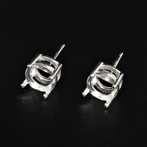 Earring 4-Prong Basket Setting - Round - 8mm