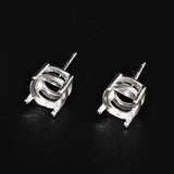 Earring 4-Prong Basket Setting - Round - 8mm