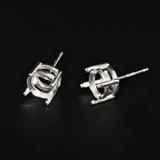 Earring 4-Prong Basket Setting - Round - 8mm