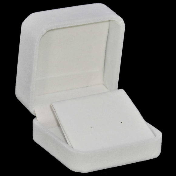 White Velvet Pendant or Earrings Display Box