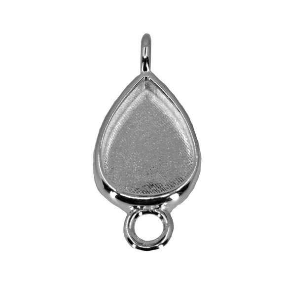 .960 Silver Teardrop Charm Link Blank