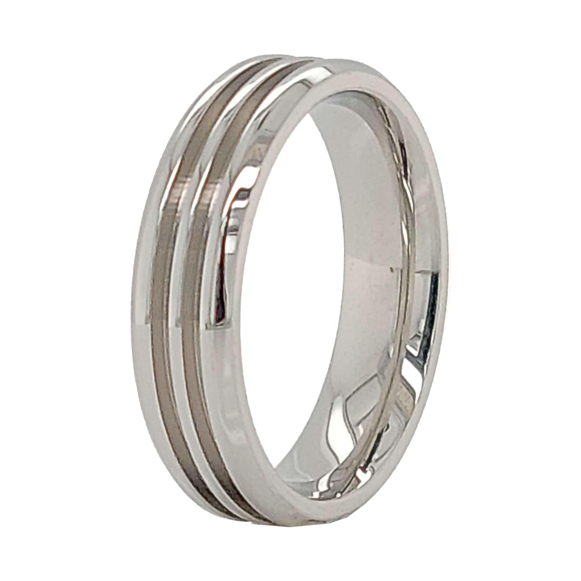 Titanium Ring Blank - 8mm Wide 4mm Channel - Ring for Jewelry