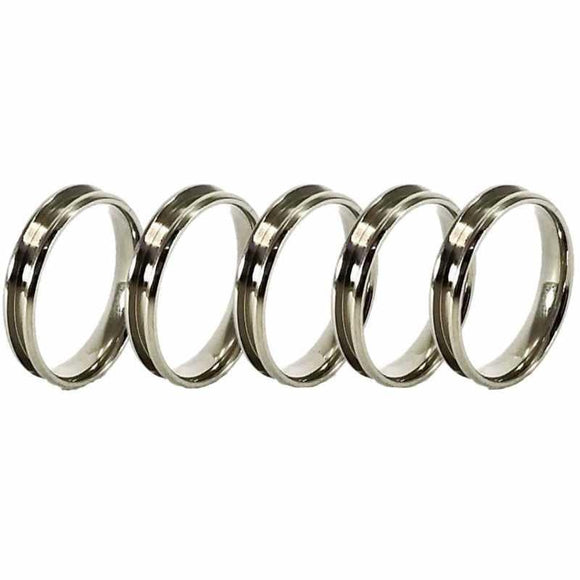 UNICRAFTALE 24pcs 6 Sizes Stainless Steel Blank Core Ring Settings Size  7/8/9/10/11/13 Core Finger Ring Blanks for Inlay Polished Comfort Grooved  Finger Ring Round Empty Ring for Jewelry Making Size 7-12 Stainless Steel
